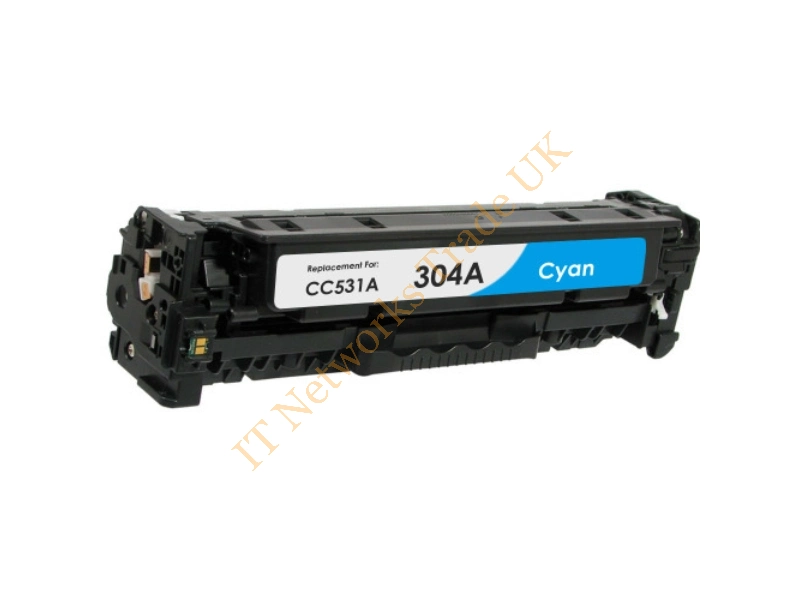CC531A HP 304A Cyan Toner Cartridge Cyan Laser 2800 Page 1 Each