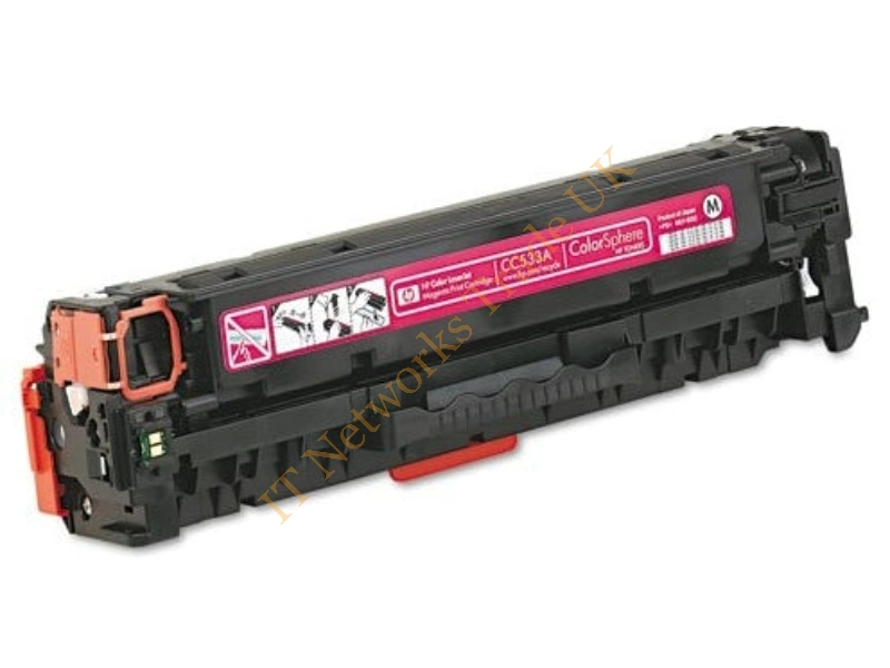 CC533A HP 304A Magenta Toner Cartridge Magenta Laser 2800 Page 1 Each