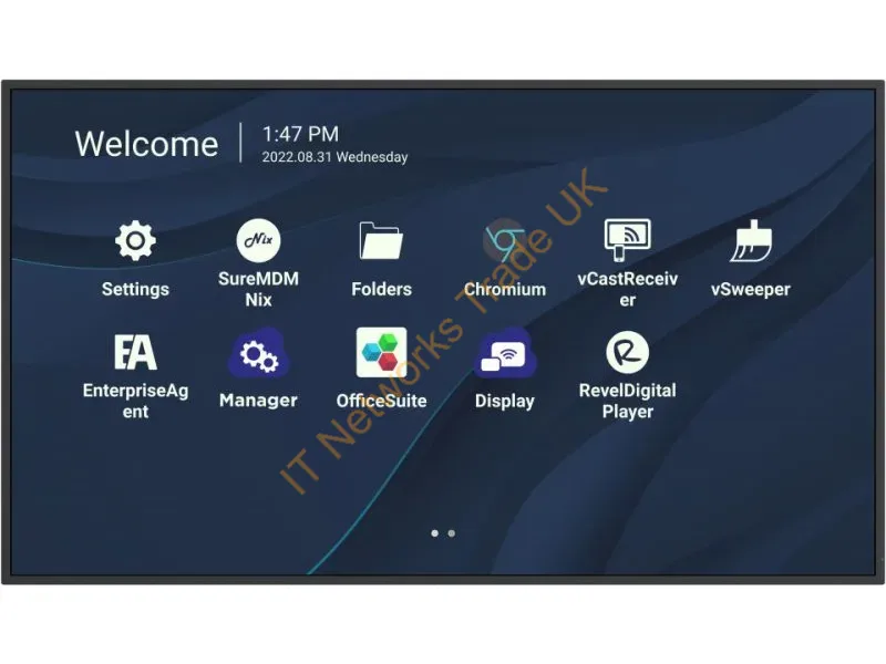 CDE4330 - Viewsonic Cde4330 Signage Display 43" Wi-Fi 450 Cd/M 4K Ultra Hd Black Built-In Processor Android 11