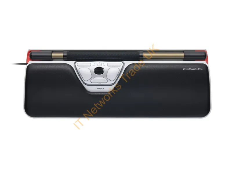 CDRMRED20210 - Contour Design Rollermouse Red Plus Mouse Office Usb Type-C Rollerbar 2800 Dpi