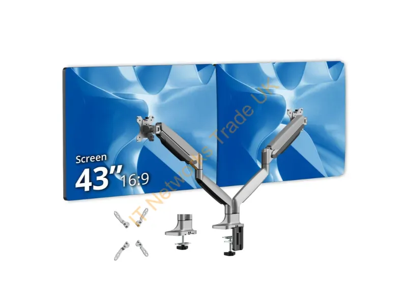 CE-MT6911-S1 - Siig Dual 43 Mechanical Spring Monitor Arm Mount-Gray