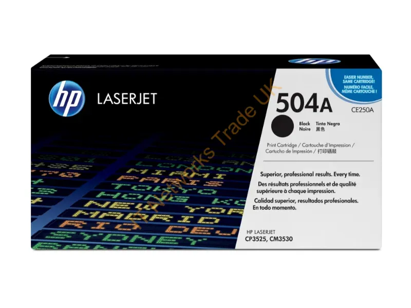 CE250A HP 504A Black Original Toner Cartridge  LaserJet Printer MFP CM3530 / CM3530fs