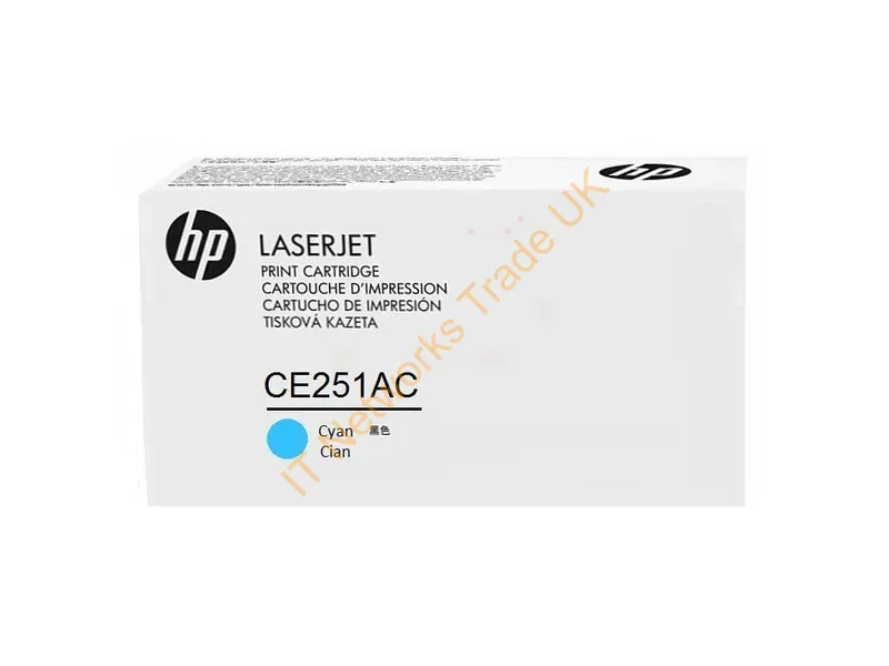 CE251AC HP CE251AC Cyan Contract LaserJet Toner Cartridge Laser 7000 Page 1 Pack