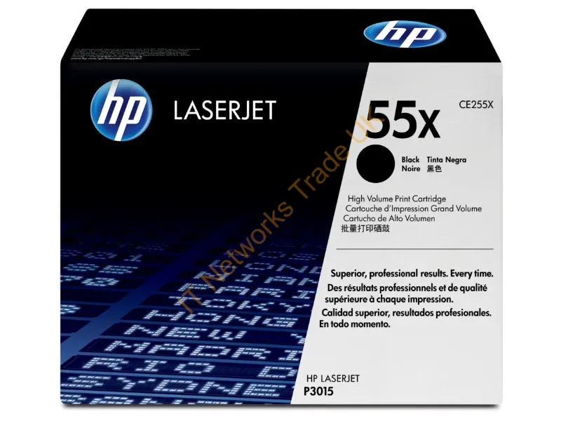 CE255X HP 55X High Yield Black Original LaserJet Toner Cartridge Black Laser 12500 Page