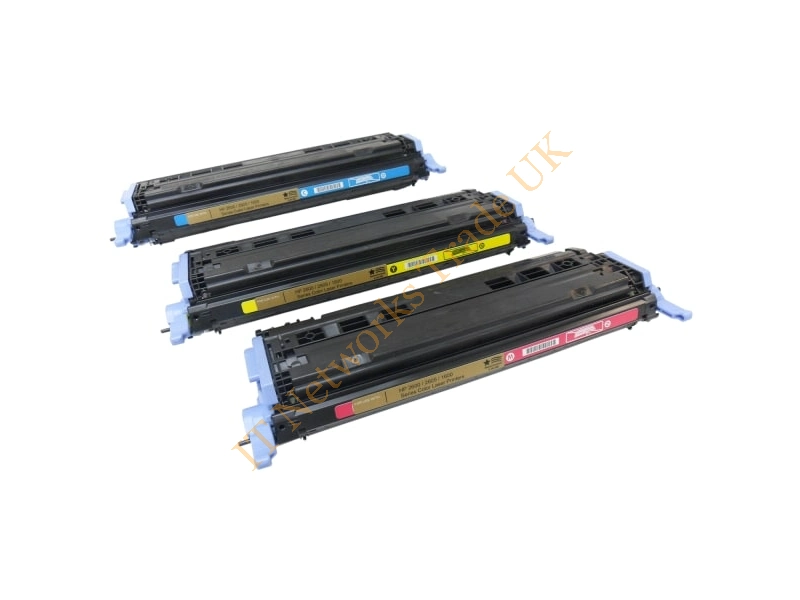 CE257A HP 124A Tri-color Toner Cartridge Cyan Magenta Yellow Laser 2000 Page 1 Pack