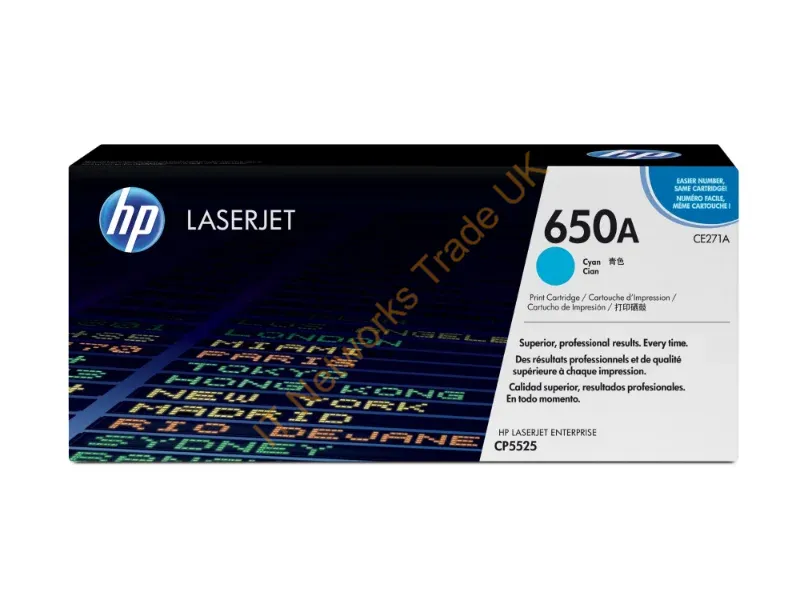 CE271A HP 650A Toner Cartridge Cyan Laser 15000 Page
