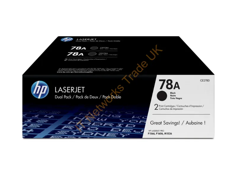 HP CE278AD (78A) Toner black, 2.1K pages, Pack qty 2 Accessory