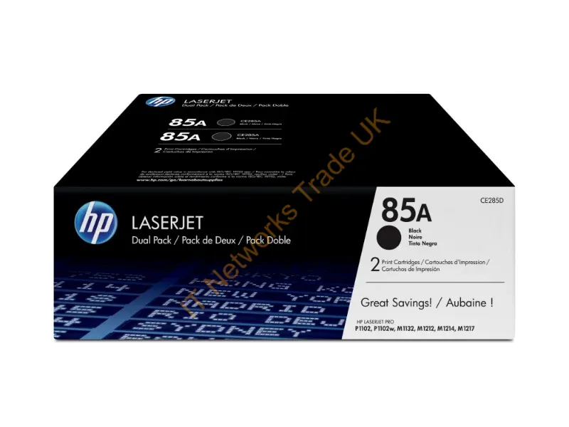 HP CE285AD (85A) Toner black, 1.6K pages, Pack qty 2 Accessory