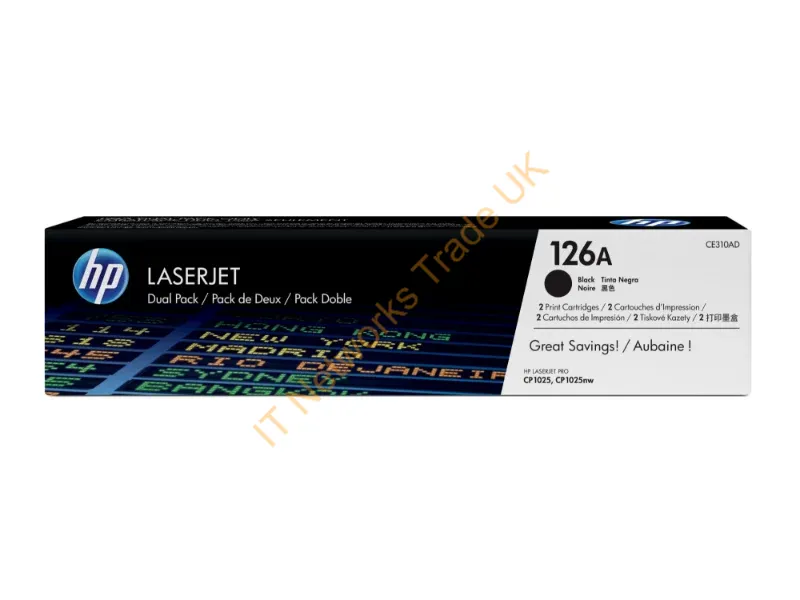 HP CE310AD (126A) Toner black, 1.2K pages, Pack qty 2 Accessory