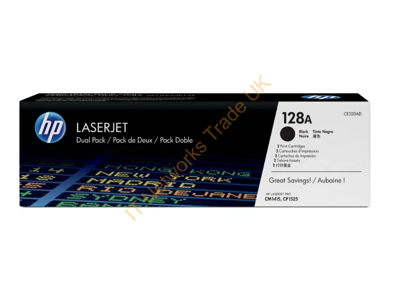 CE320AD HP 128A Toner Cartridge Black Laser 2000 Page 2 / Box