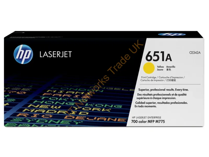 CE342A HP 651A Yellow Toner Cartridge  LaserJet Printer