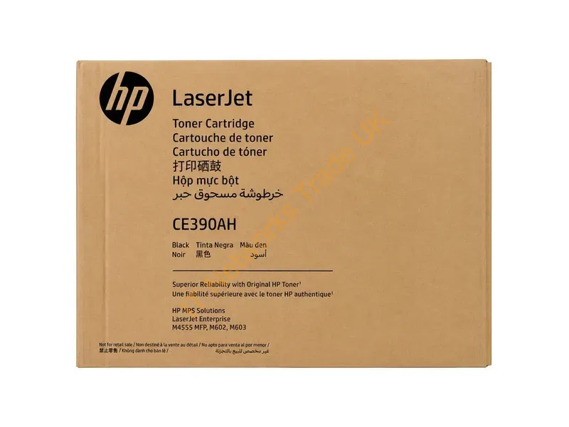 CE390AH - HP CE390AH/90A Toner cartridge black Contract, 10K pages ISO/IEC 19752 for HP LaserJet M 4555/601/602