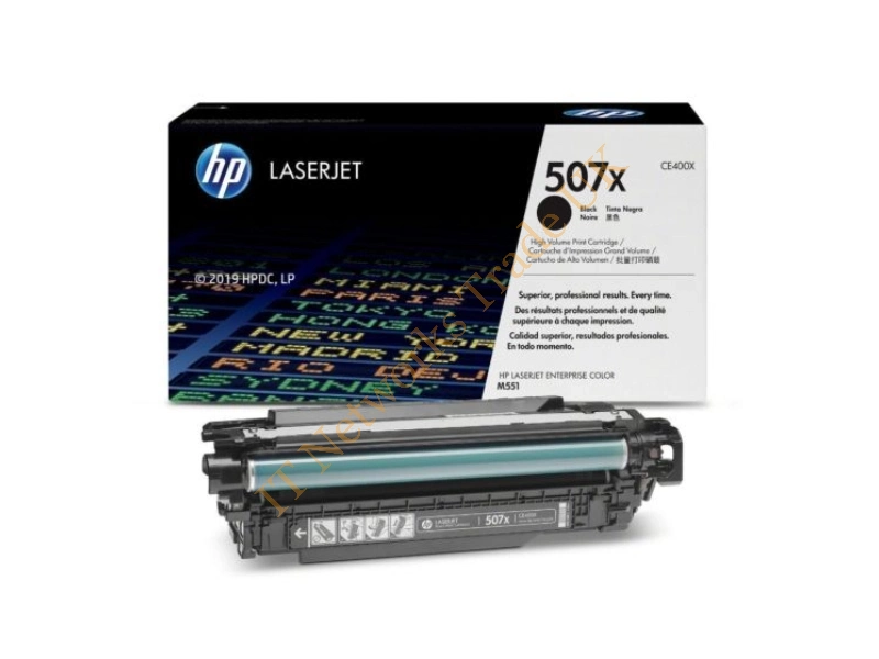 CE400X HP 507X Black Toner Cartridge (Yield 11000 Pages)  LaserJet Enterprise M551 Series Printers