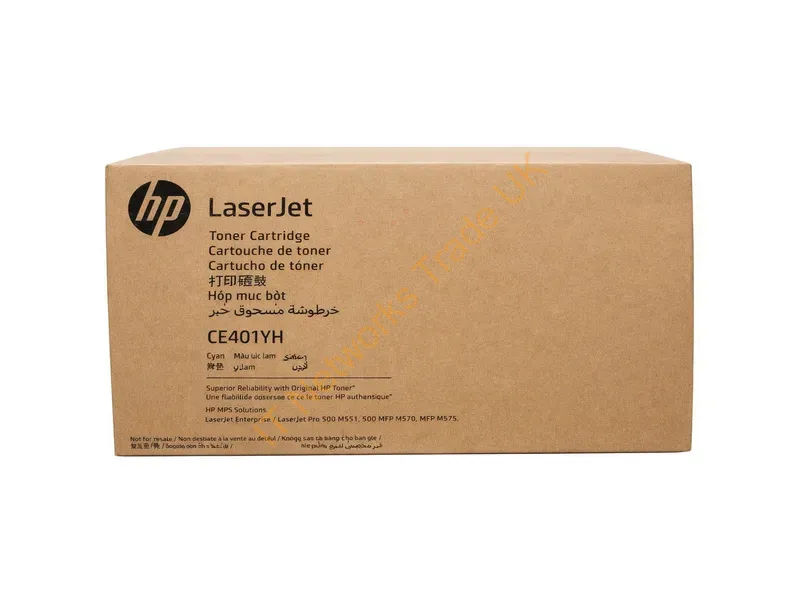 CE401YH - HP CE401YH/507A Toner cartridge cyan Contract, 17K pages ISO/IEC 19798 for HP LaserJet EP 500