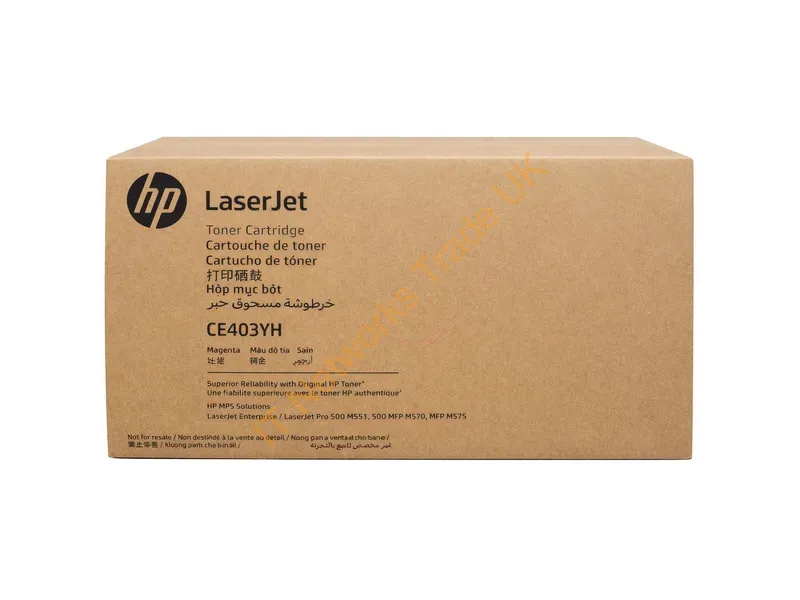 CE403YH - HP CE403YH/507A Toner cartridge magenta Contract, 17K pages ISO/IEC 19798 for HP LaserJet EP 500