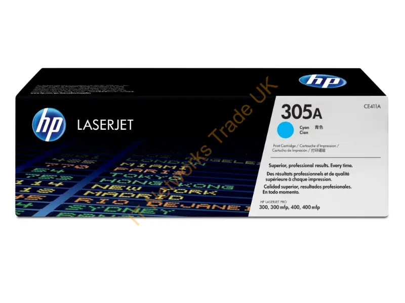 CE411A HP 305A Toner Cartridge Cyan Laser 2600 Page 1 Each