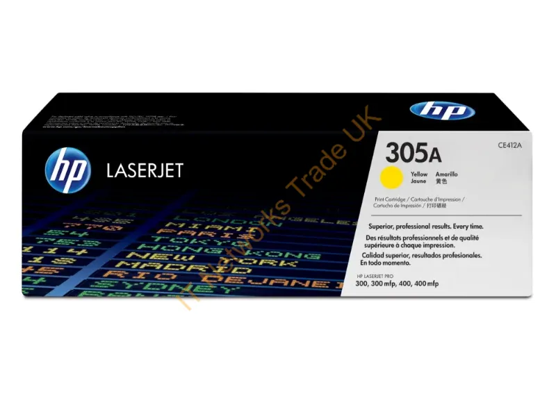 CE412A HP 305A Yellow LaserJet Toner Cartridge Yellow Laser 2600 Page 1 Each