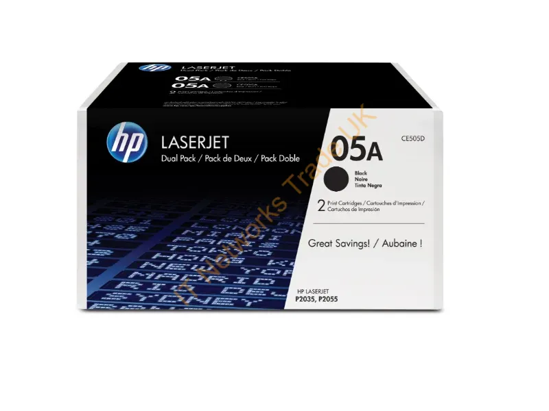 CE505D HP 05A Toner Cartridge Black Laser 2300 Page 2 / Pack