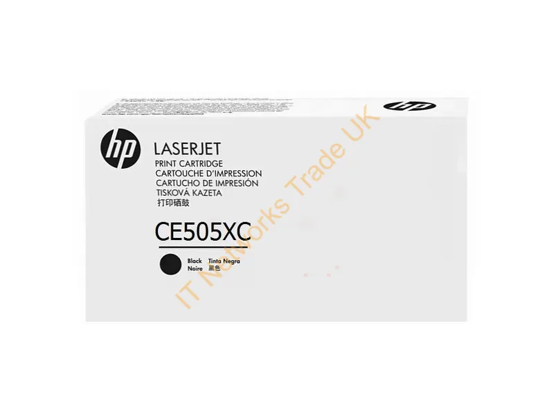CE505XC HP CE505XC High Yield Black Contract LaserJet Toner Cartridge Laser 6500 Page 1 Pack