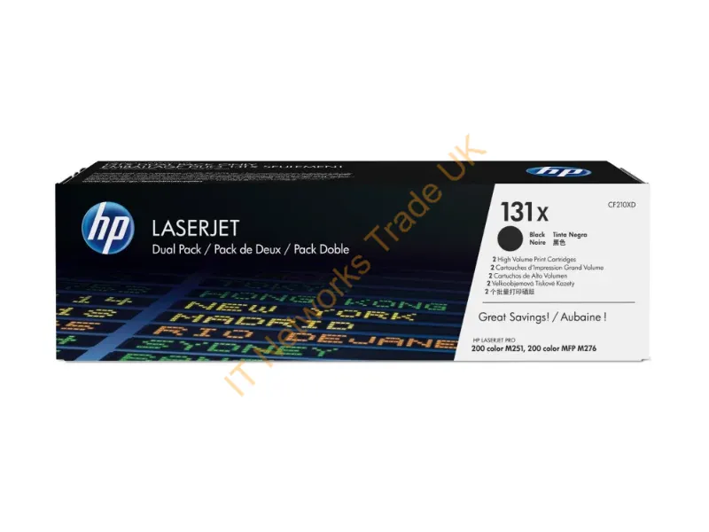 HP CF210XD (131X) Toner black, 2.4K pages, Pack qty 2 Accessory