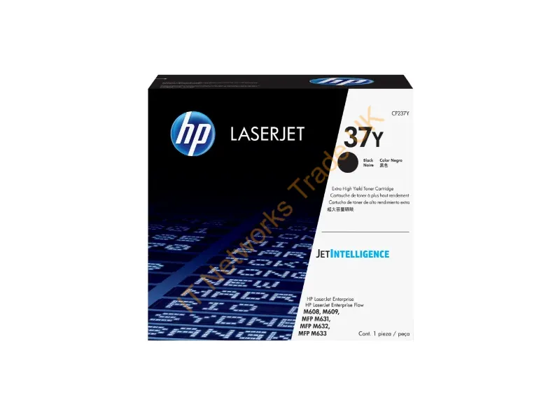 CF237Y HP 37Y Extra High Yield Black Original LaserJet Toner Cartridge  LaserJet M608 / M609 / M631