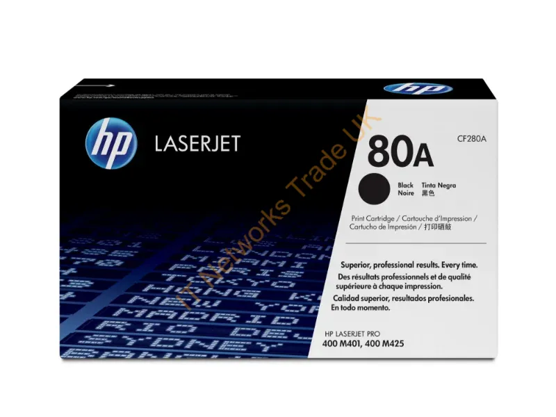 CF280A HP 80A Toner Cartridge (Black)  LaserJet Pro M400/M401/M425 Series Printer