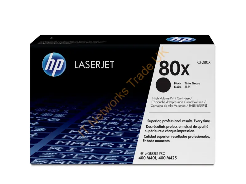 CF280X HP 80X Toner Cartridge (Black)  LaserJet Pro M400/M401/M425 Series Printer