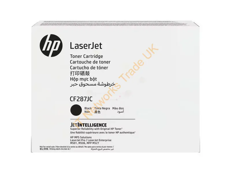 CF287JC - HP CF287JC Toner cartridge Contract, 19.5K pages ISO/IEC 19752 for HP LaserJet M 506