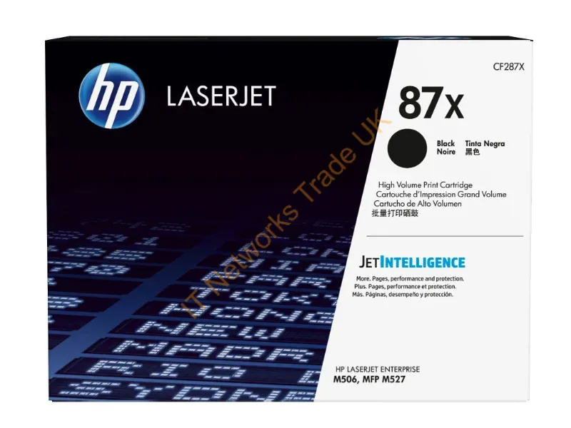CF287X HP 87X Black LaserJet Toner Cartridge