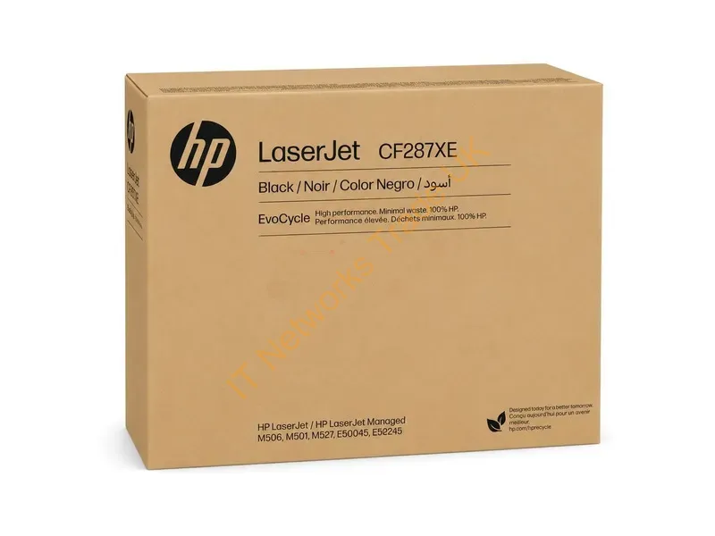 CF287XE - HP CF287XE/87XE Toner cartridge EvoCycle Contract, 18K pages ISO/IEC 19752 for HP LaserJet M 506