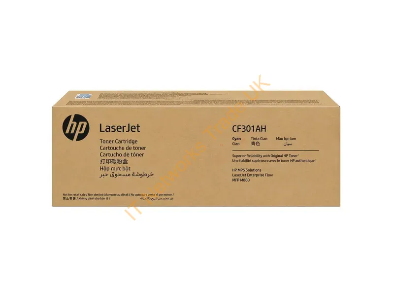 CF301AH - HP CF301AH/827A Toner cyan Contract, 32K pages ISO/IEC 19798 for HP Color LaserJet M 880