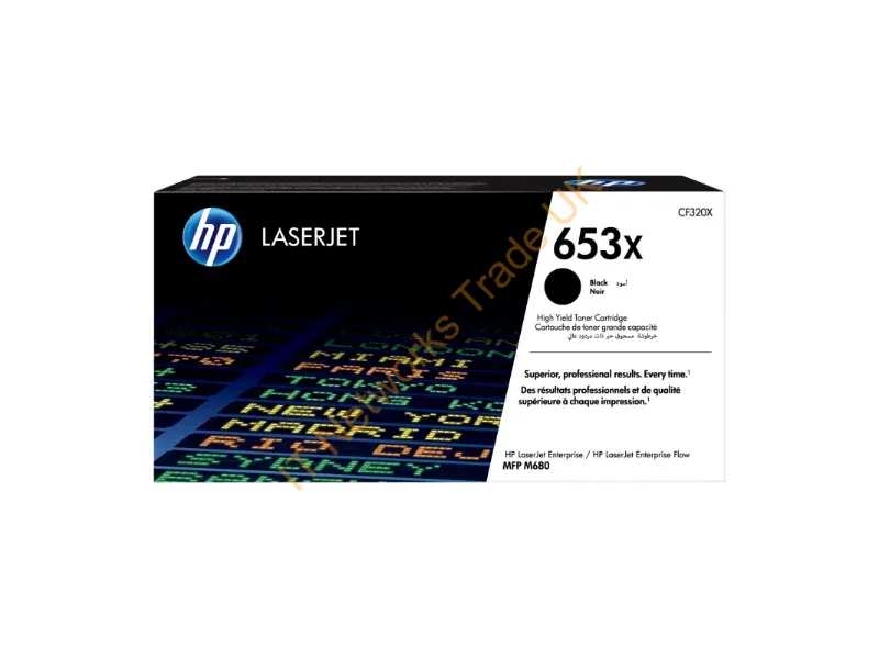 CF320X HP 653X Black LaserJet Toner Cartridge