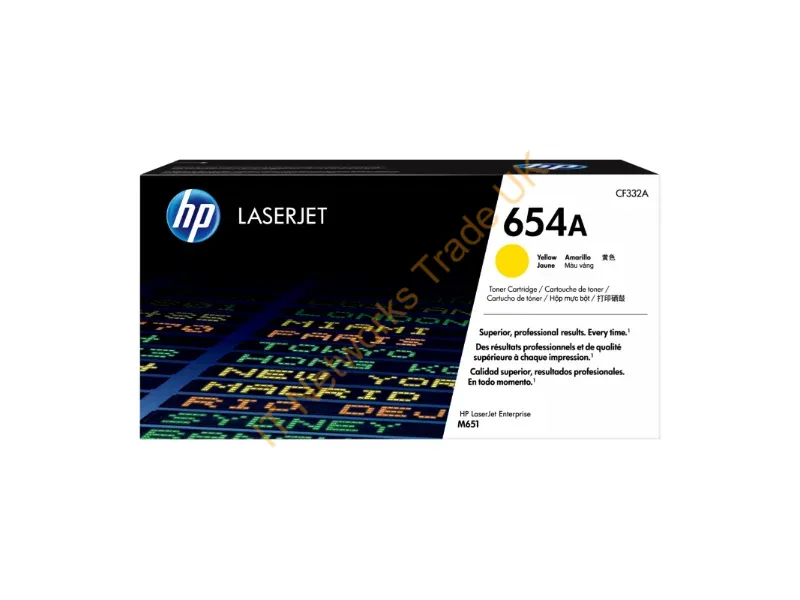 CF332A HP 654A Yellow LaserJet Toner Cartridge