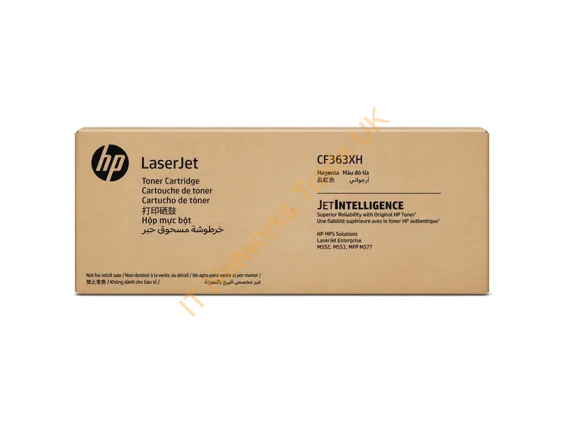 CF363XH - HP CF363XH/508X Toner cartridge magenta Contract, 9.5K pages ISO/IEC 19798 for HP CLJ M 552