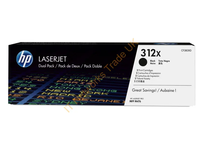 HP CF380XD (312XD) Toner black, 4.4K pages, Pack qty 2 Accessory