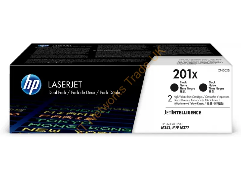 HP CF400XD (201X) Toner black, 2.8K pages, Pack qty 2 Accessory