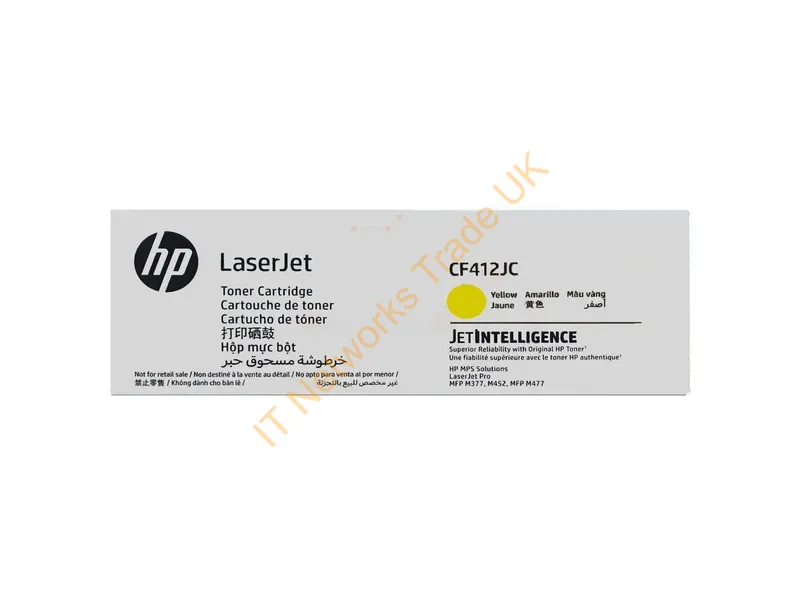 CF412JC - HP CF412JC Toner cartridge yellow Contract, 6K pages ISO/IEC 19798 for HP Pro M 452