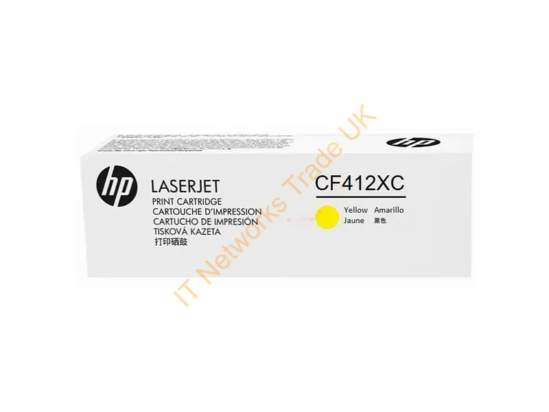 CF412XC - HP CF412XC/410X Toner cartridge yellow Contract, 5K pages ISO/IEC 19798 for HP Pro M 452