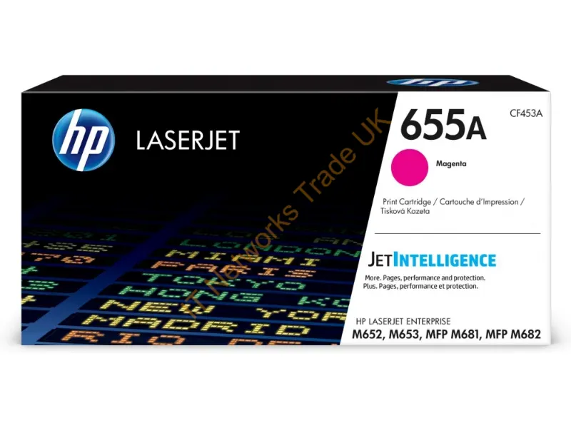 CF453A HP 655A 10500-Pages Magenta Laser Toner Cartridge  Color LaserJet Enterprise MFP M681f Printer