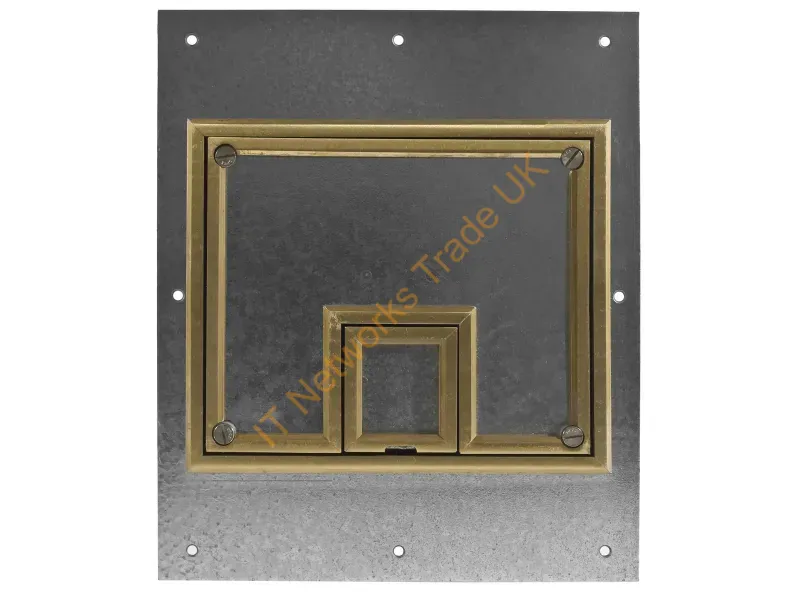 CFB7CVRBRS - Hubbell Premise Wiring Rec Fb Cover, 7-G, Brass, Carpet