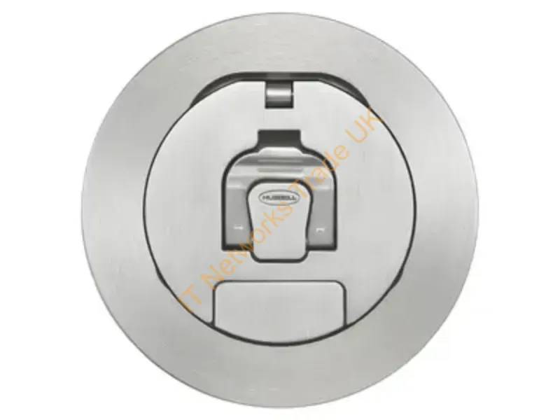 CFBS1R4CVRALU - Hubbell Premise Wiring S1R Fb 4 Cover, Brushed Aluminum