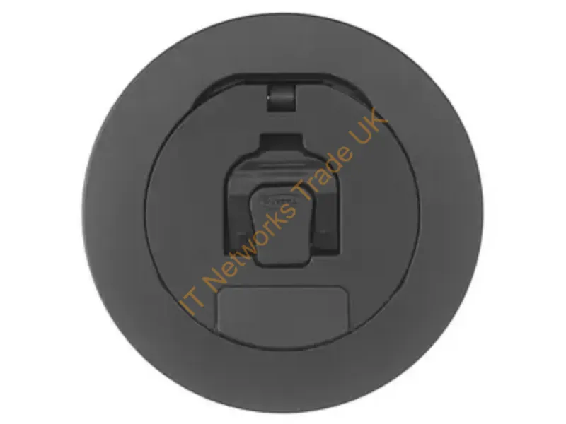 CFBS1R4CVRBLK - Hubbell Premise Wiring S1R Fb 4 Cover, Black Powder Coat