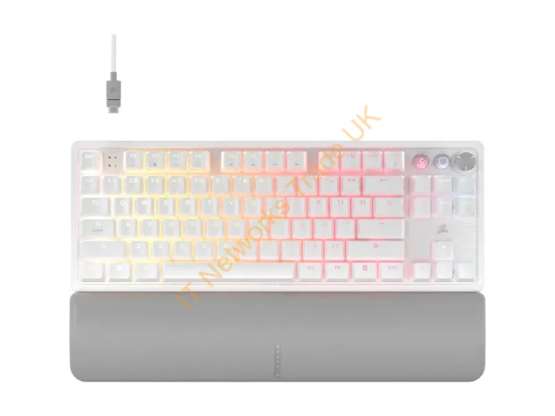 CH-911921G-NA - Corsair Ch-911921G-Na Keyboard Gaming Usb Qwerty English White