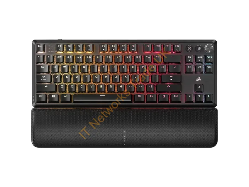 CH-914901E-NA - Corsair Corsair K70 Core Tkl Wireless Tenkeyless Mechanical Gaming Keyboard, Backlit Rgb Led, Corsair Mlx Red, Black, Black Abs Ds Keycaps, (Ch-914901E-Na)