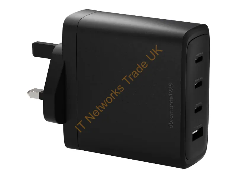 CI40UKBL7266 - Dbramante1928 ITUKWCharger3xUSB-C140W+1xUSB-ABLK