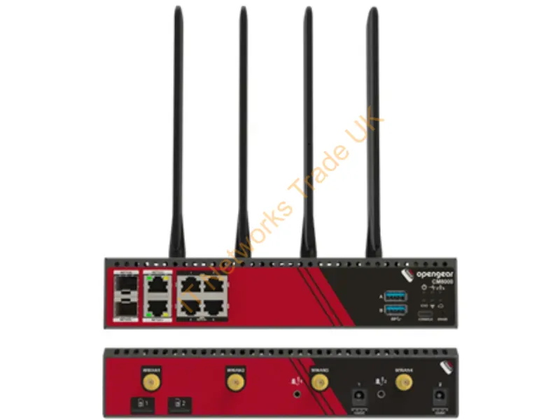 CM8008 - Opengear 8X Rs232 X2 Pinout Ports, 2X 1Gbe/Sfp Combo, 2X Usb 3.0, Arm 1.6Ghz 4-Core 4Gb Mem 32Gb Flash, Tpm 2.0, Docker Support, Dc Jacks