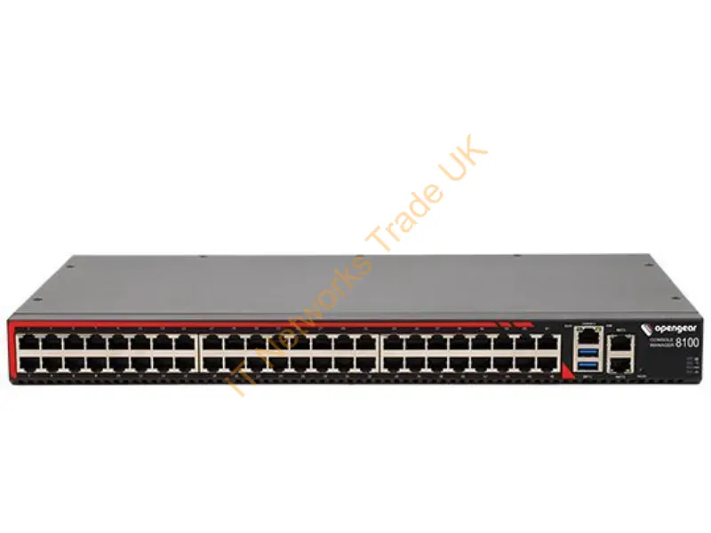 CM8148 - Opengear 48 Serial Straight Pinout, 2X 1Gbe, Arm 1.6Ghz 2-Core 2Gb Mem 32Gb Flash Tpm 2.0, Docker Support, Dual Ac, Power Cord