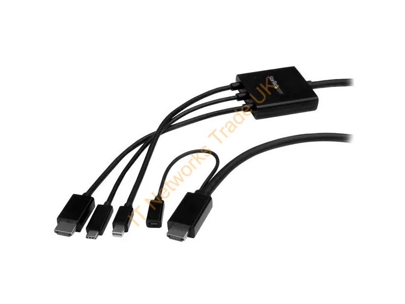CMDPHD2HD - Startech.Com Cmdphd2Hd Video Cable Adapter 78.7" (2 M) Hdmi Hdmi + Mini Displayport + Usb Type-C Black