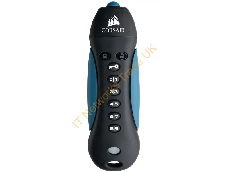 CMFPLA3B-64GB - Corsair Padlock 3 64GB 64GB USB 3.0 (3.1 Gen 1) USB Type-A connector Black, Blue USB flash drive Storage Device