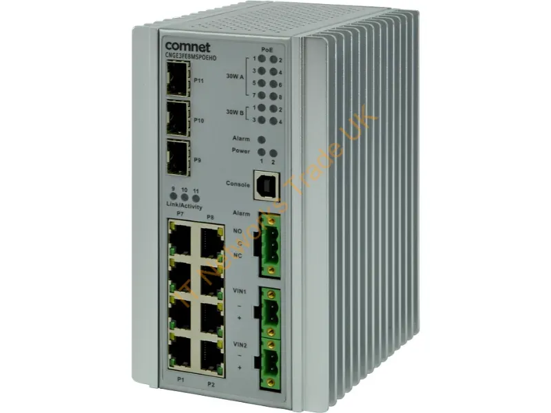CNGE3FE8MSPOEHO - Comnet Hardened3Tx/Fx Sfp1000Mbps+7Portswitch60